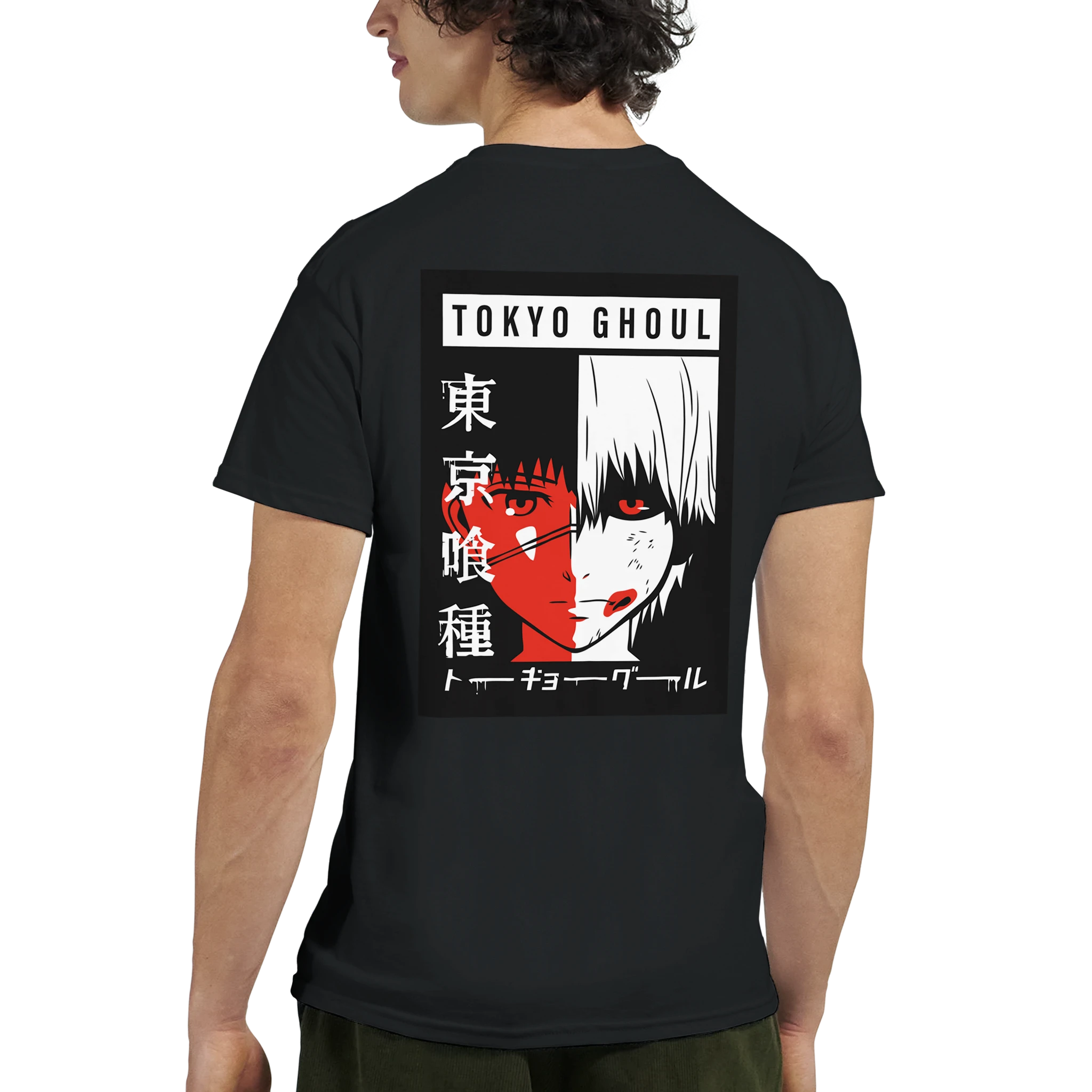 Kaneki Half Ghoul Face - Tokyo Ghoul Unisex Crewneck T-shirt